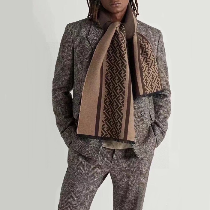 ェンディメンズブラウンマフラーc1369