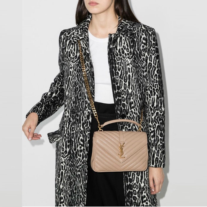 サンローランレディースベージュカレッジバッグb128