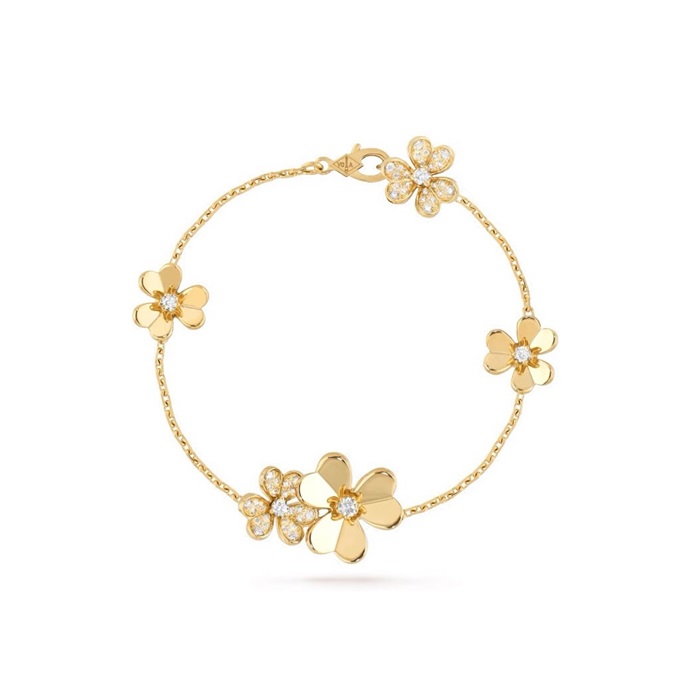 ヴァンクリーフ＆アーペルレディースイエローゴールドブレスレットc1454