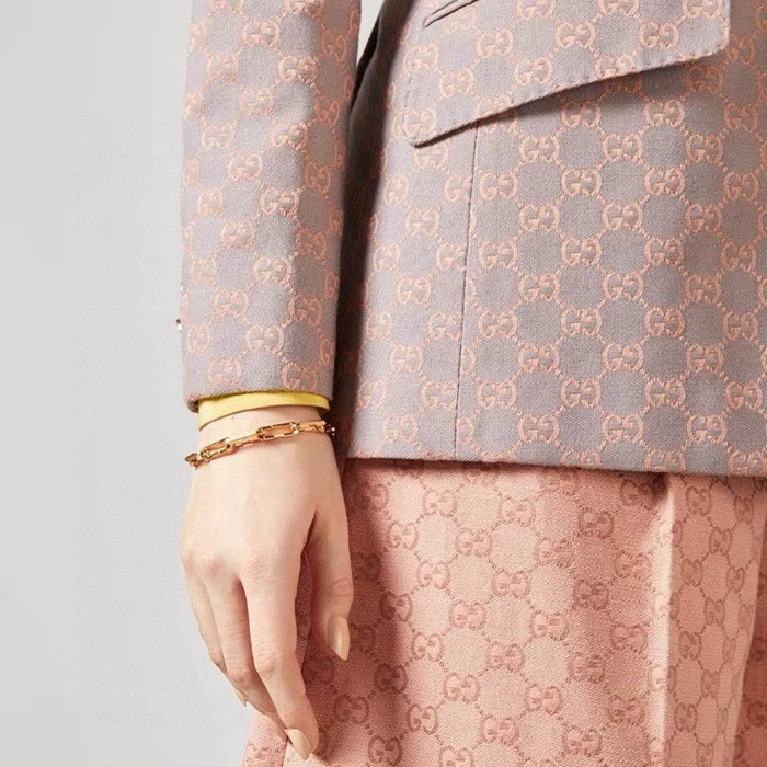 グッチユニセックスゴールドブレスレットc1486