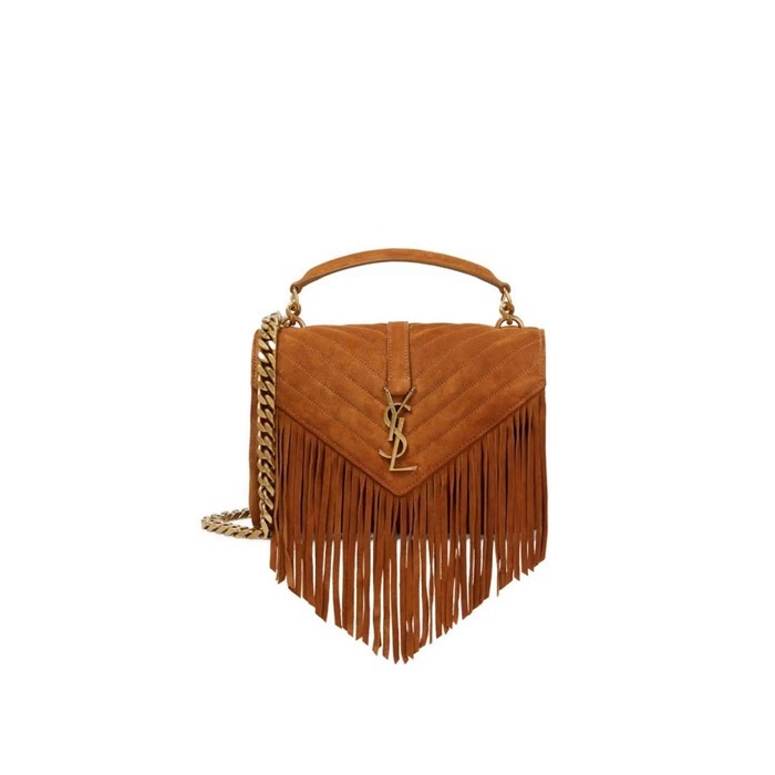 サンローランレディースキャメルカレッジバッグb139