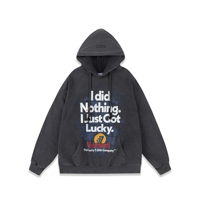 ヴェトモンメンズダークグレーフーディ-c57