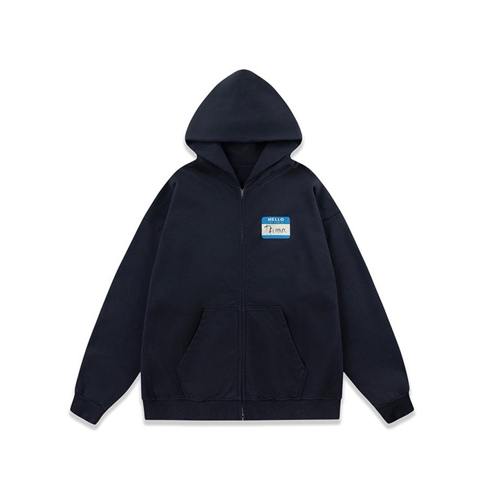 ヴェトモンメンズネイビージップアップフーディc62