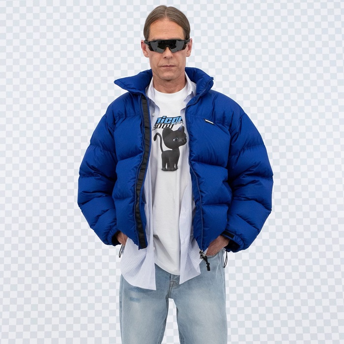 ヴェトモンメンズモダンブルーパディングc96