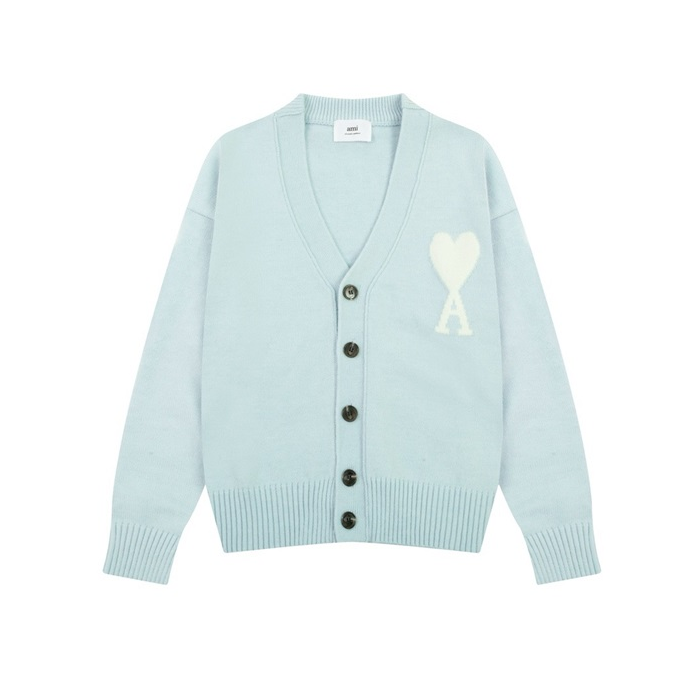 アミユニセックスブルーネックカーディガンc115