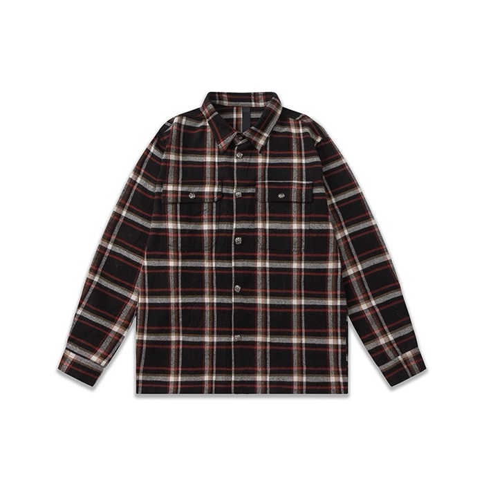 クロムハーツメンズブラックシャツc122