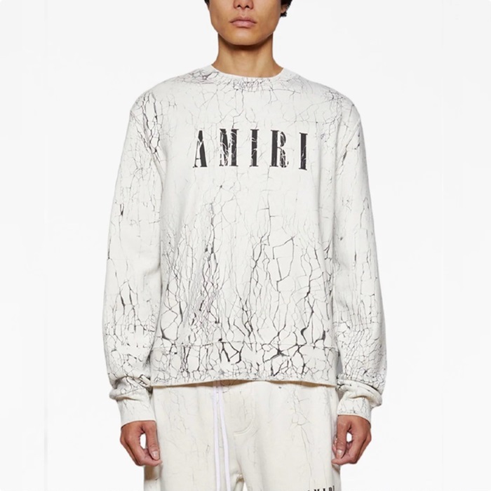 アミリメンズホワイトスウェットシャツc123