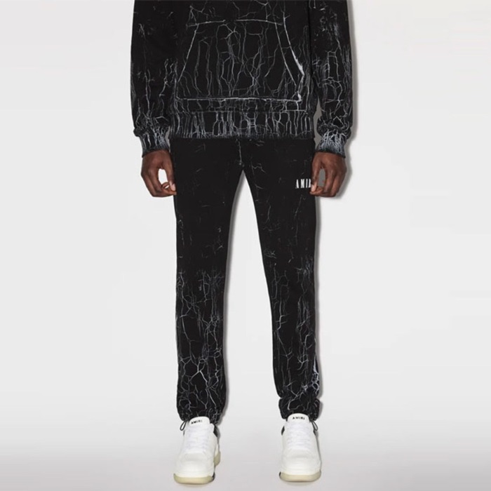 アミリメンズブラックトレーニングパンツ-c124