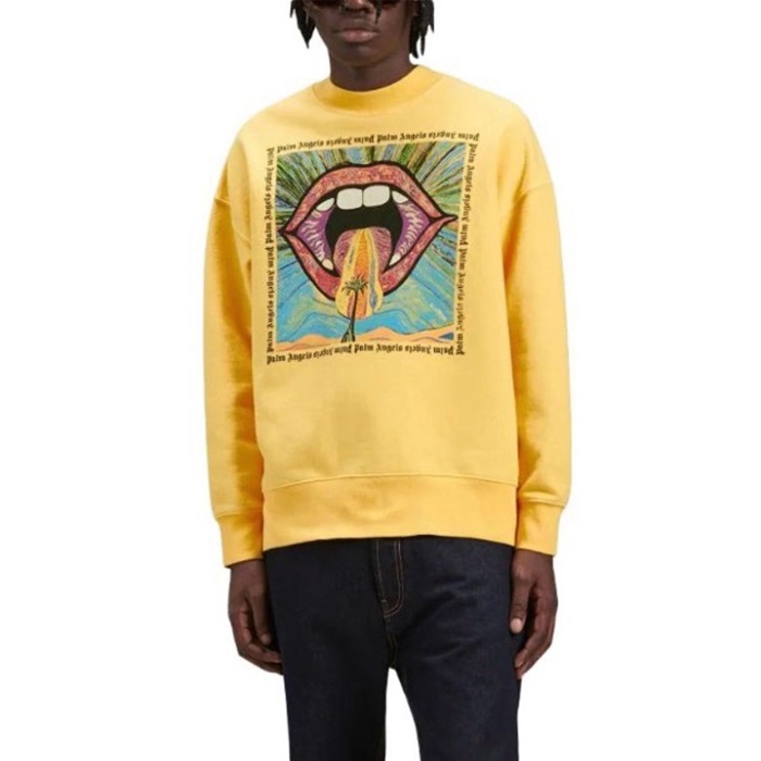 パームエンジェルスメンズクルーネックスウェットシャツc128