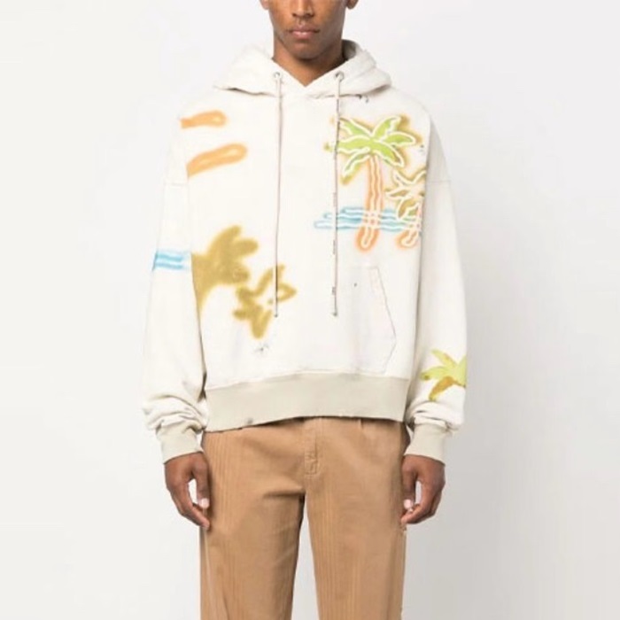 パームエンジェルスメンズアイボリーフーディc131