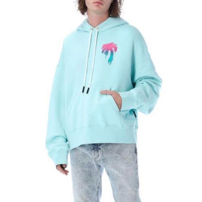 パームエンジェルスメンズブルーフーディc132