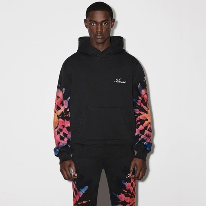 アミリメンズブラックフーディc134