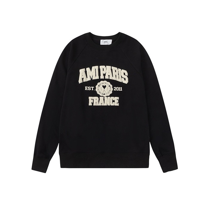 アミメンズブラックスウェットシャツc137