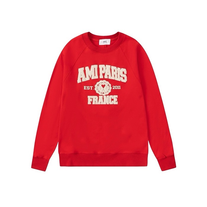 アミメンズレッドスウェットシャツc138