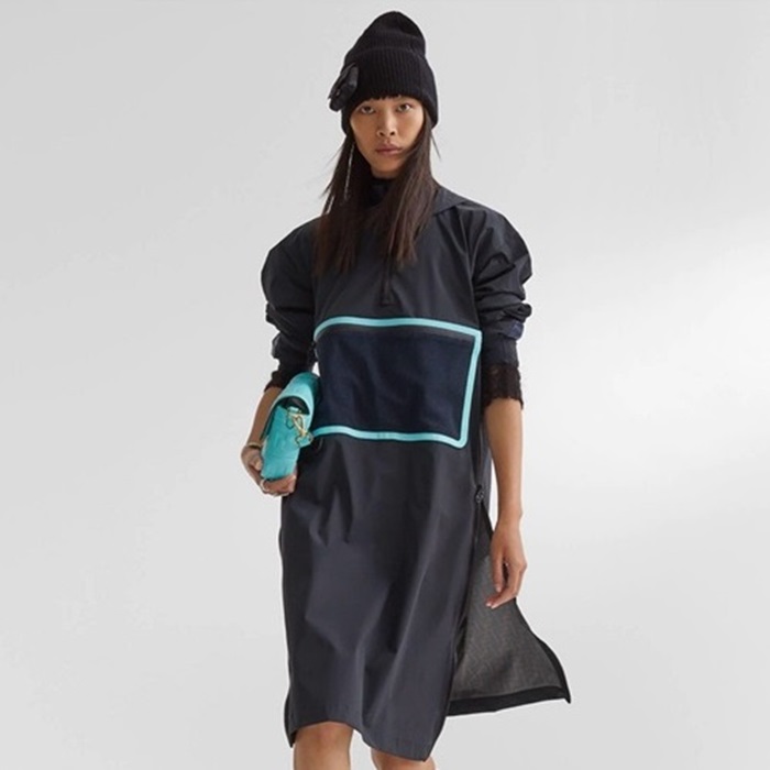 ェンディレディースブルーバゲットバッグb175