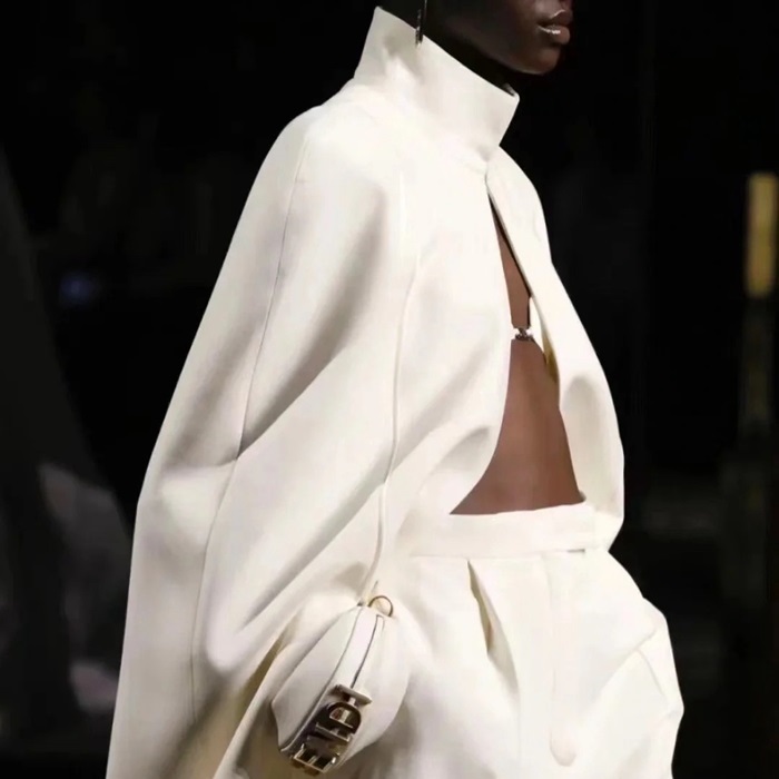 ェンディレディースホワイトグラフィバッグb179