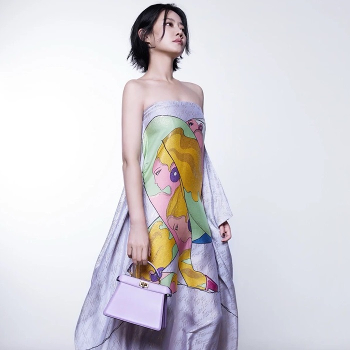 ェンディレディースパープルピーカブーバッグb216