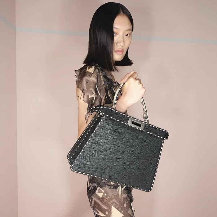 ェンディレディースブラックピーカブーバッグb221