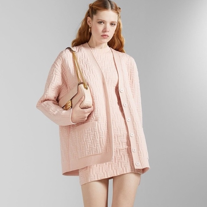 ェンディレディースピンクバゲットバッグb263