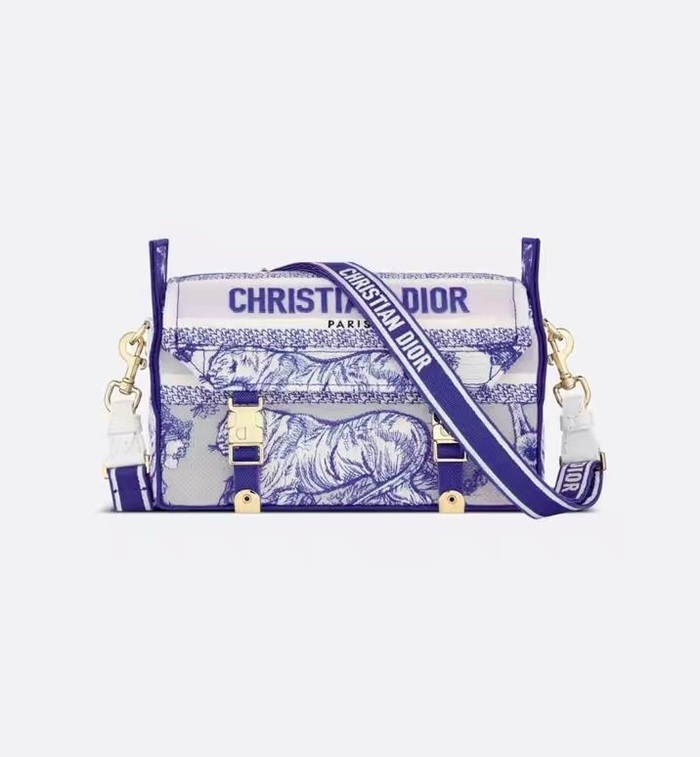 ディオールレディースブルーキャンプバッグb354