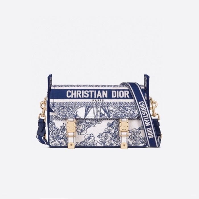 ディオールレディースネイビーキャンプバッグb356