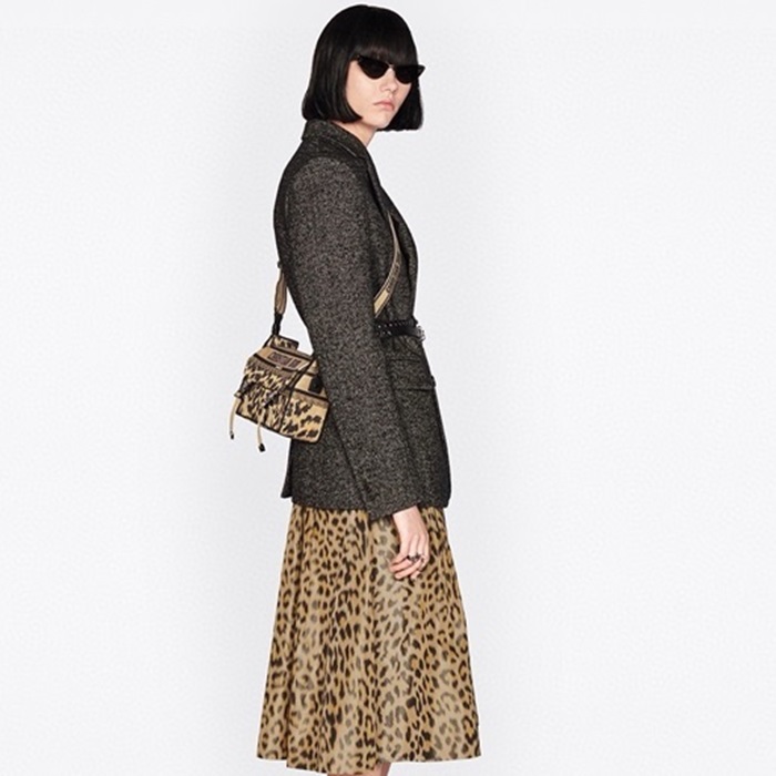 ディオールレディースレオパードキャンプバッグb357