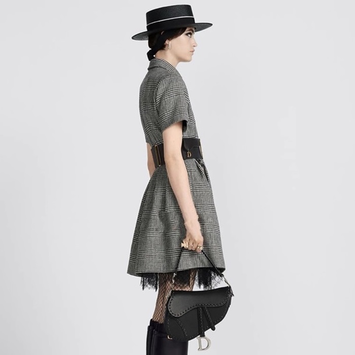 ディオールレディースブラックサドルバッグb395