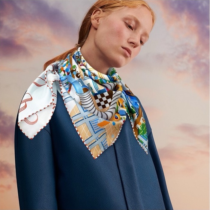 エルメスレディースブルーニットc1537