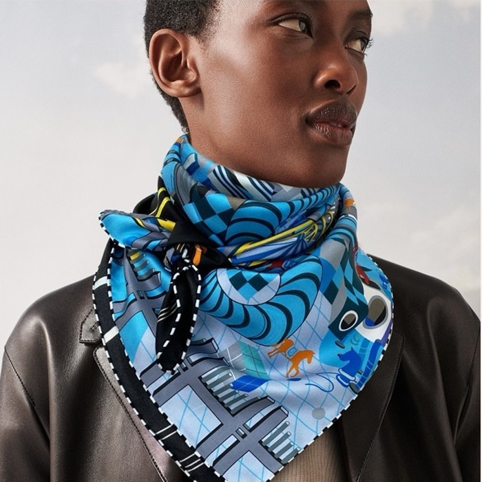 エルメスレディースブルーニットc1546