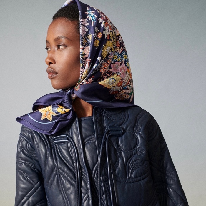 エルメスレディースネイビーニットc1551