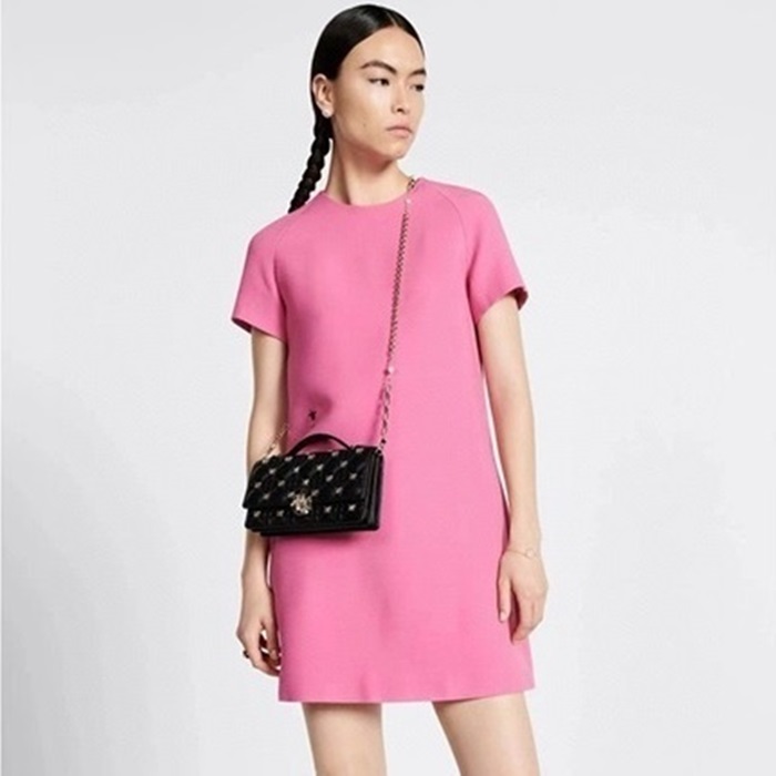 ディオールレディースブラックチェーンバッグb458