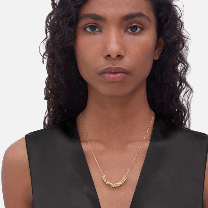 ボッテガヴェネタレディースイエローゴールドネックレスc1585