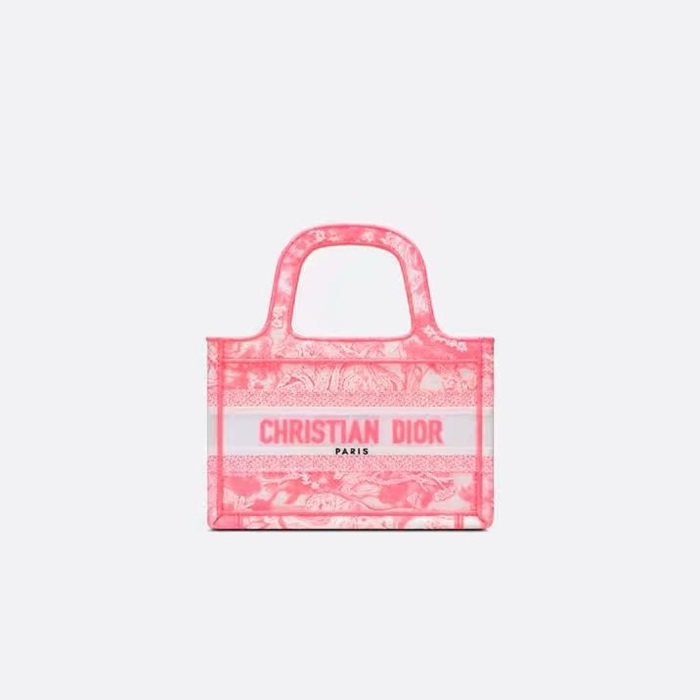ディオールレディースピンクミニブックトートバッグb534