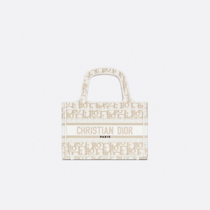 ディオールレディースゴールドミニブックトートバッグb536