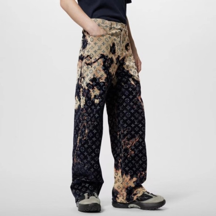 ルイヴィトンメンズブラックジーンズc60