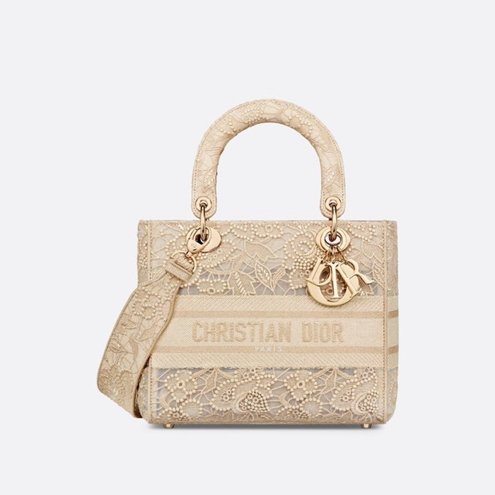 ディオールレディースベージュレディバッグb558
