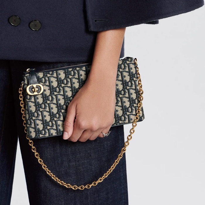 ディオールレディースネイビーミスバッグb574