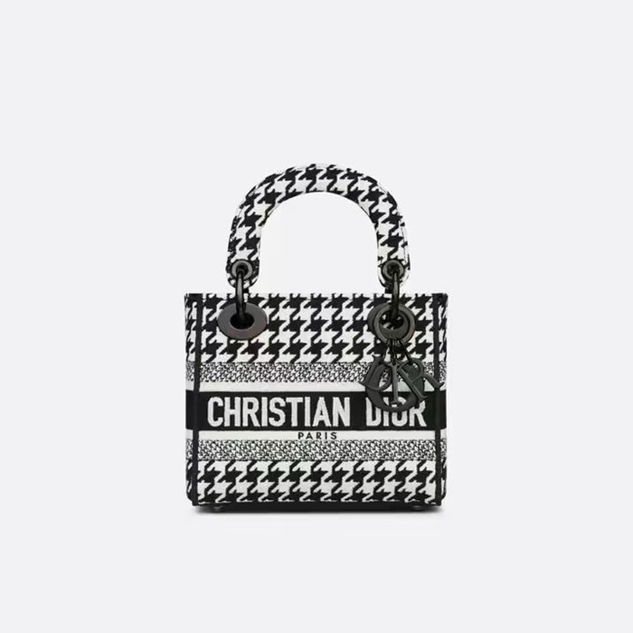 ディオールレディースブラックミニレディバッグb703