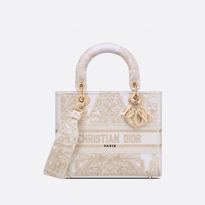 ディオールレディースシルバーレディバッグb730