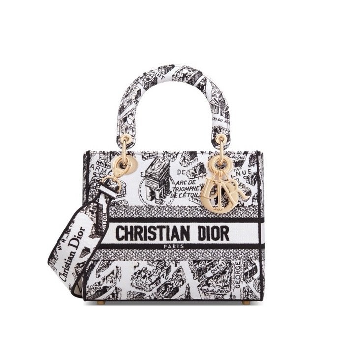 ディオールレディースブラックレディバッグb732