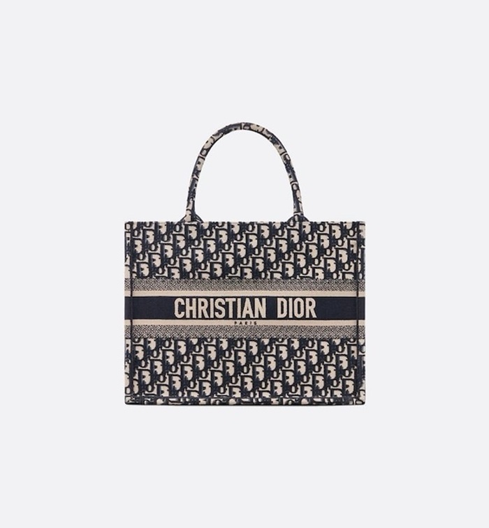 ディオールレディースネイビーブックトートバッグb753
