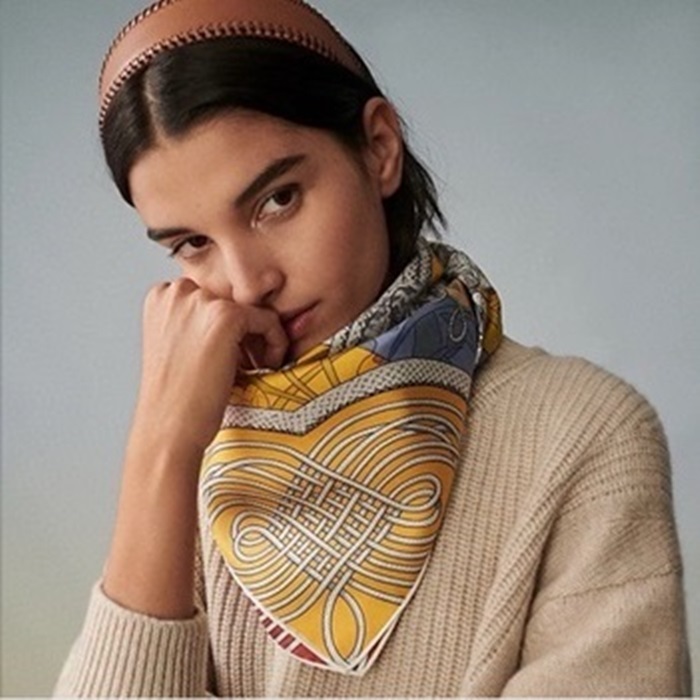 エルメスレディースイエローニットc1606