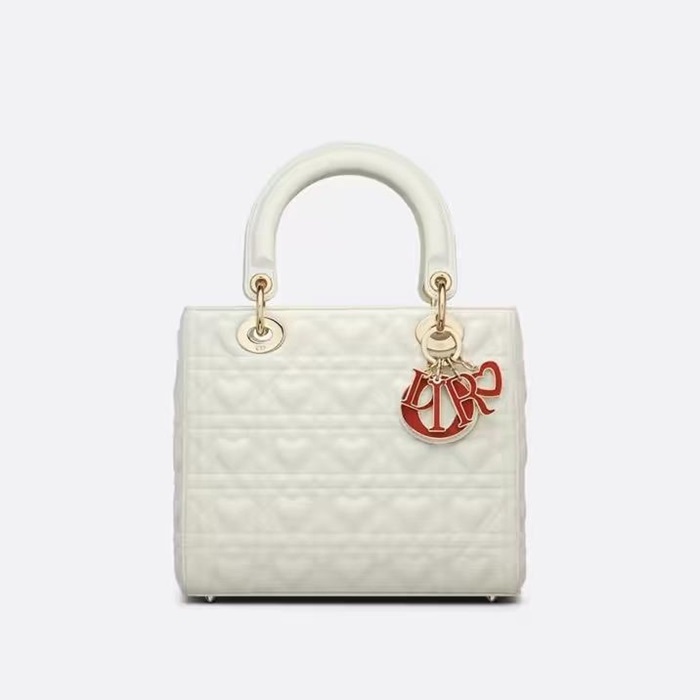ディオールレディースホワイトレディバッグb775