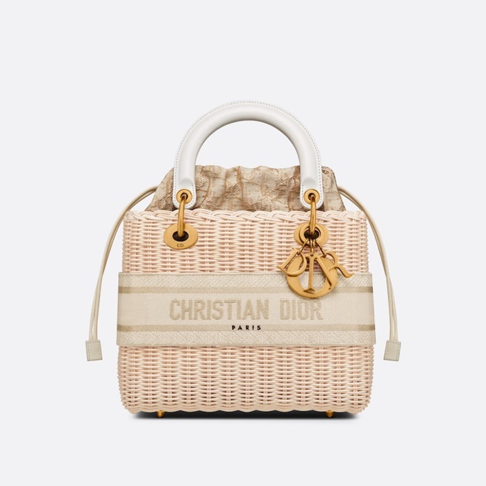 ディオールレディースホワイトトートバッグb796