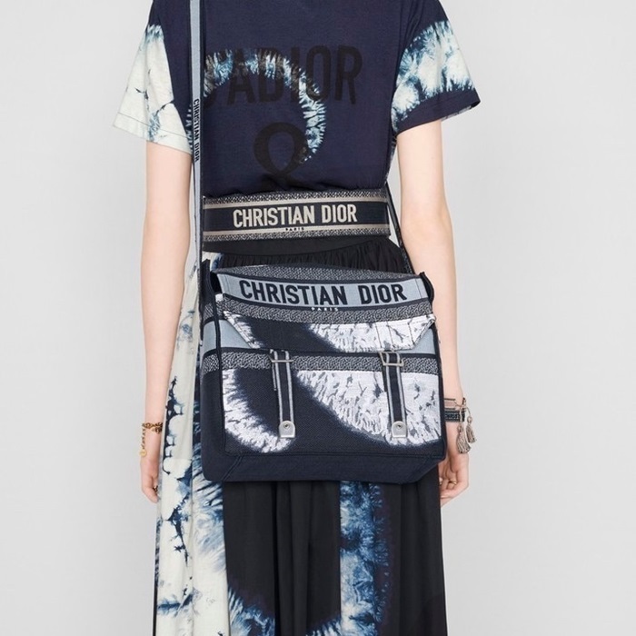 ディオールレディースネイビーキャンプバッグb808