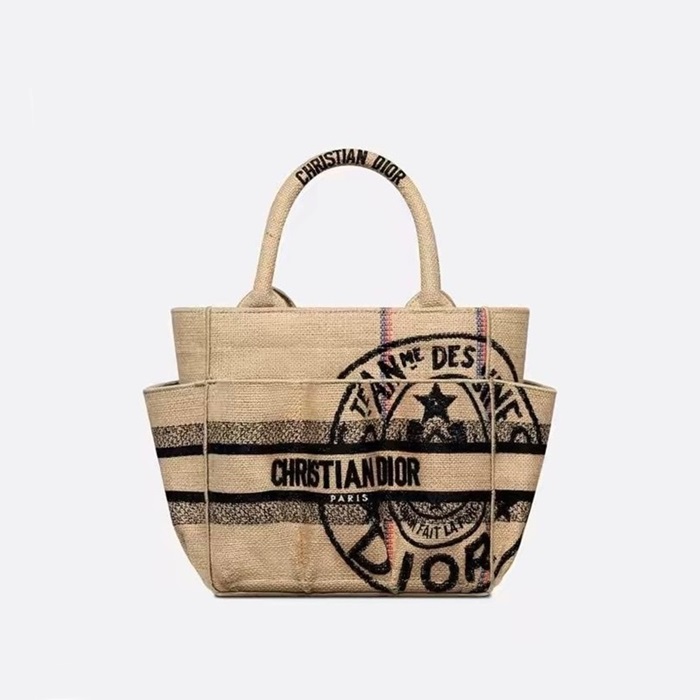 ディオールレディースベージュブックトートバッグb809