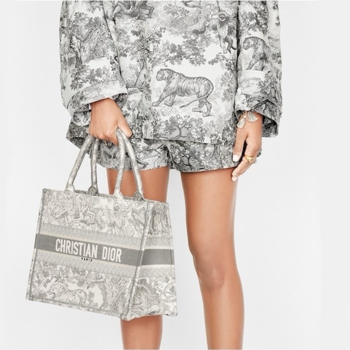 ディオールレディースグレーブックトートバッグb840
