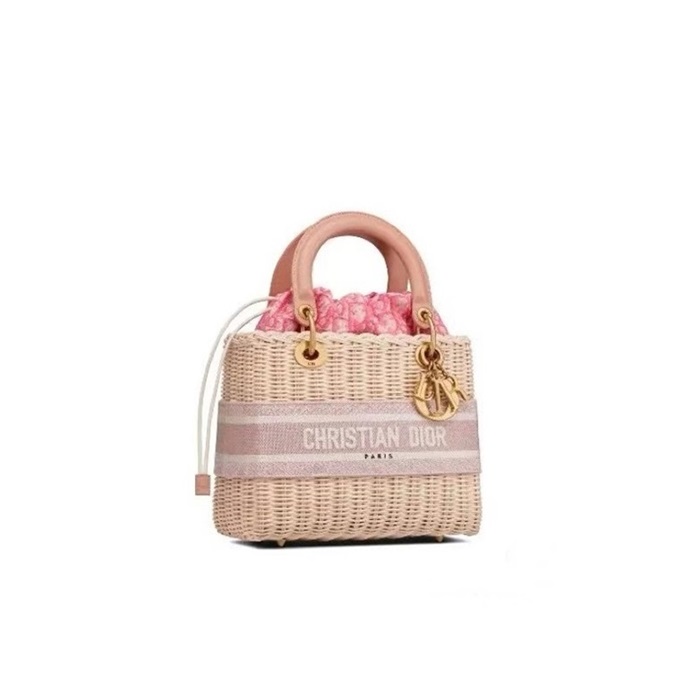 ディオールレディースピンクトートバッグb852