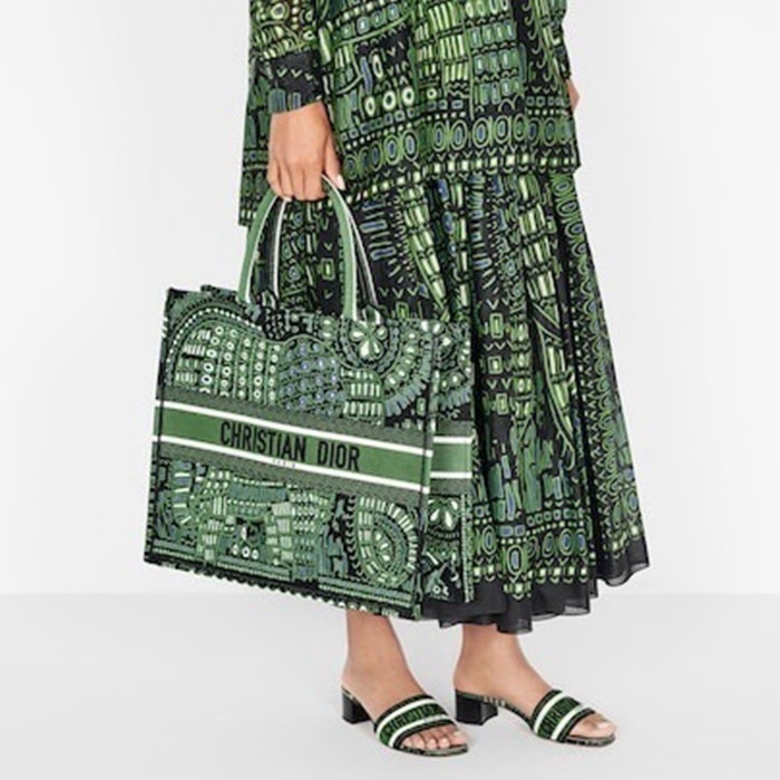 ディオールレディースグリーンブックトートバッグb861