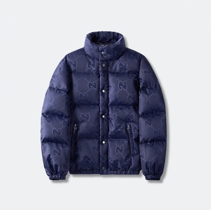 グッチユニセックスブルーダックダウンパディングc162